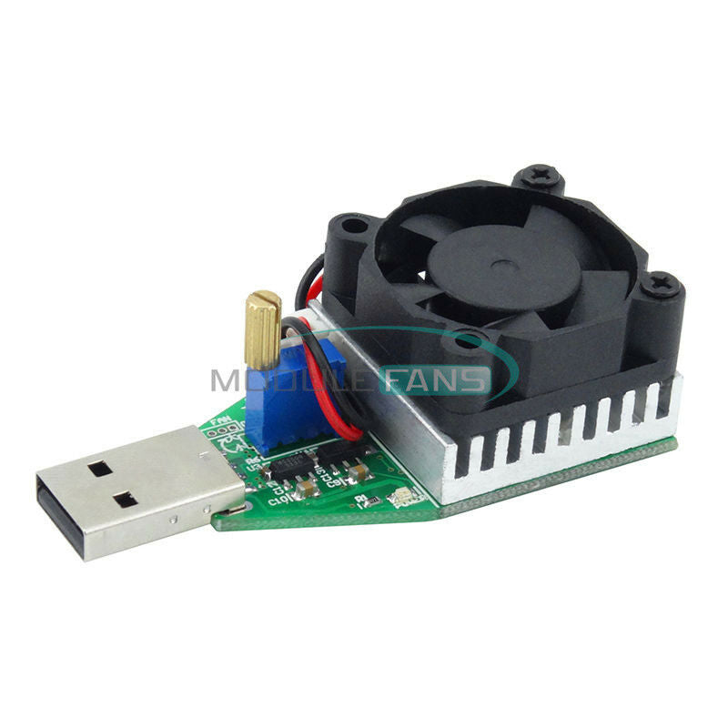 Electronic Load Resistor USB Discharge Battery Tester with Fan 15W 3.7-13V