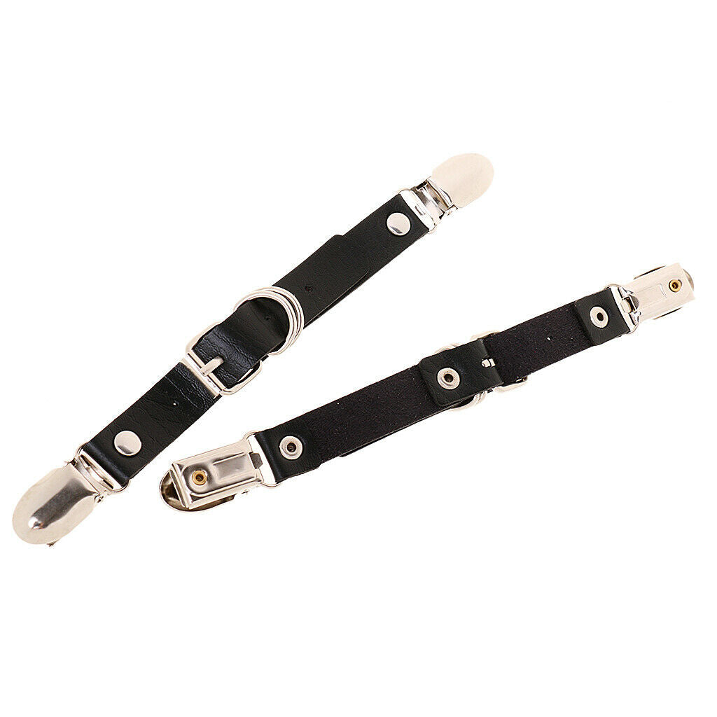 Pair Sexy Adjustable Garter Harajuku Punk Goth Clip Leg Garter Belt Black