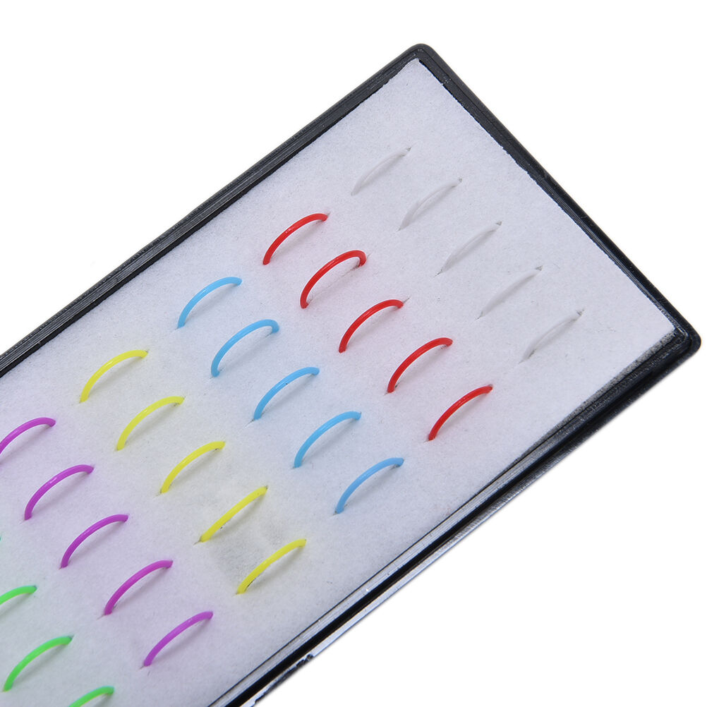 Wholesale 40pc 1Box Multi Acrylic Nose Studs  Ring Hoop Body Piercing Jewelry Rf