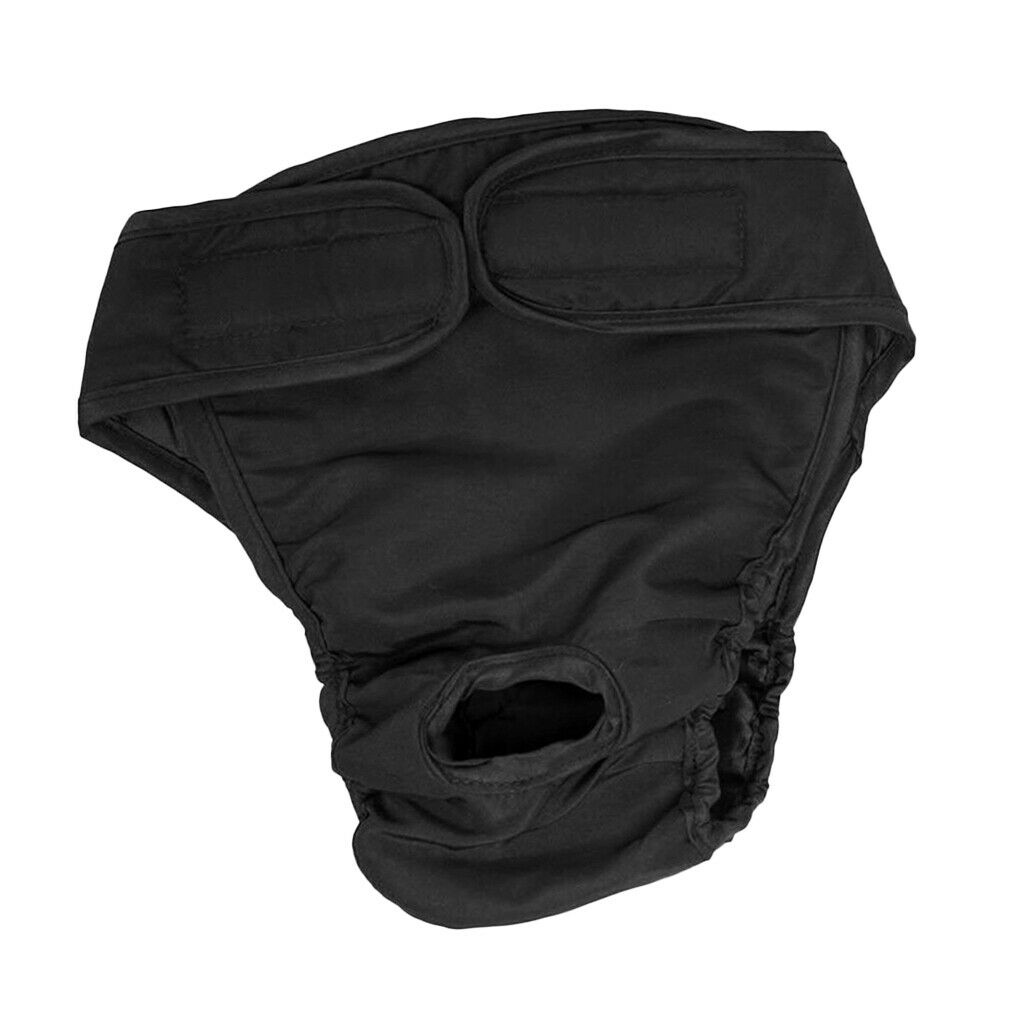 4 Pieces Pet Dog Safe Physical Pant Female Dog Sanitary Nappy Diaper, Black and