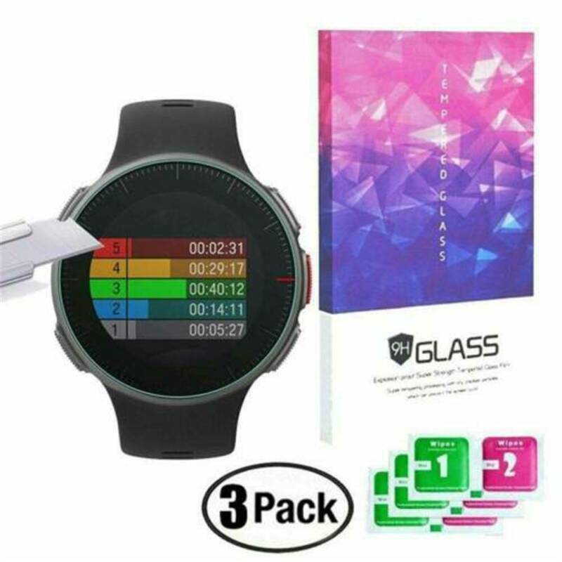 3PCS for Polar Vantage V/M Watch Clear Tempered Glass Screen Protector Film--