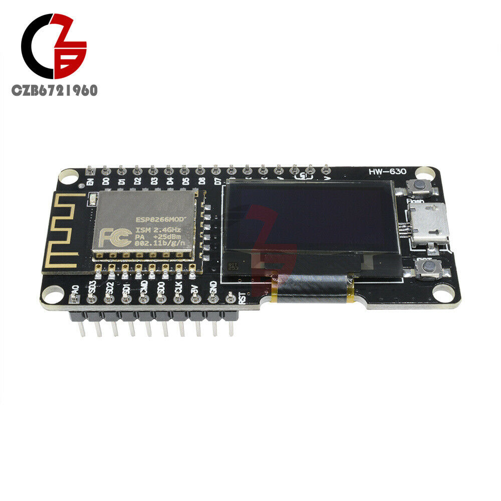 0.96" OLED ESP8266 ESP-12F CP2102 Module WiFi NodeMCU Wemos Development Board