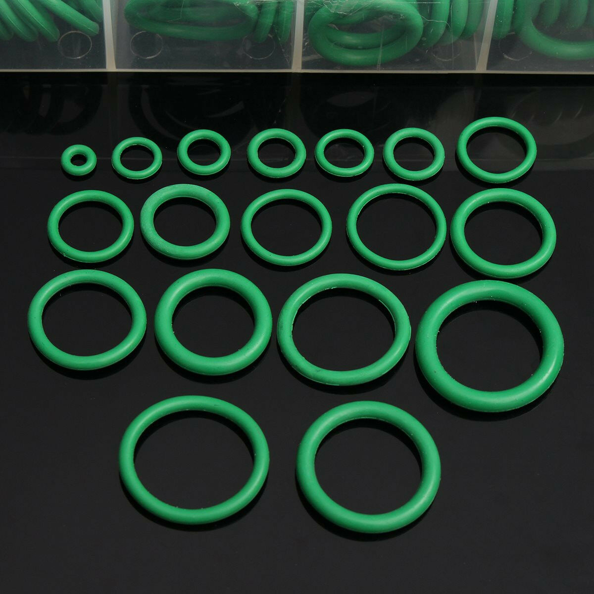 270Pcs 18Sizes AC A/C System O-Ring Gasket Seals Washer Rapid Seal Repair Kit
