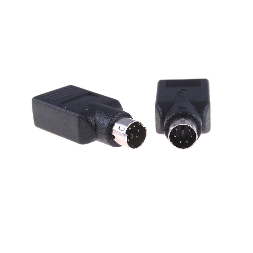 2x USB Female in to Male Adapter Converter for PS2 Computer Keyboard Mous.l8