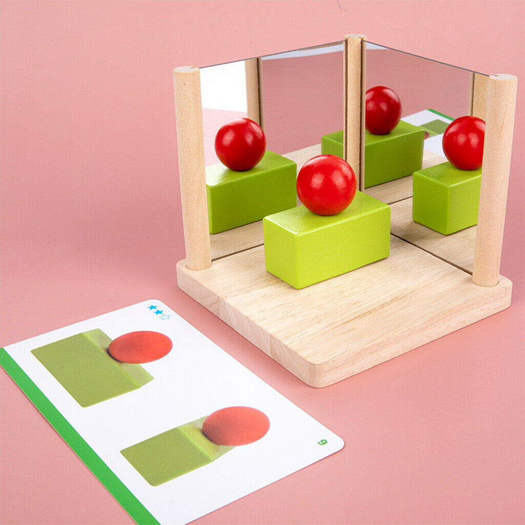 Colorful Stacking Blocks Mirror Imaging Toys Set Spatial Imagination Observation