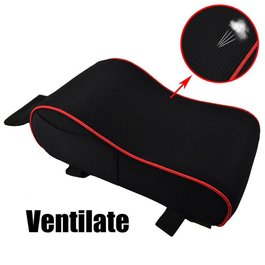 1X Universal Knitted Fabrics Car Center Console Armrest Pad Memory Foam Cushion