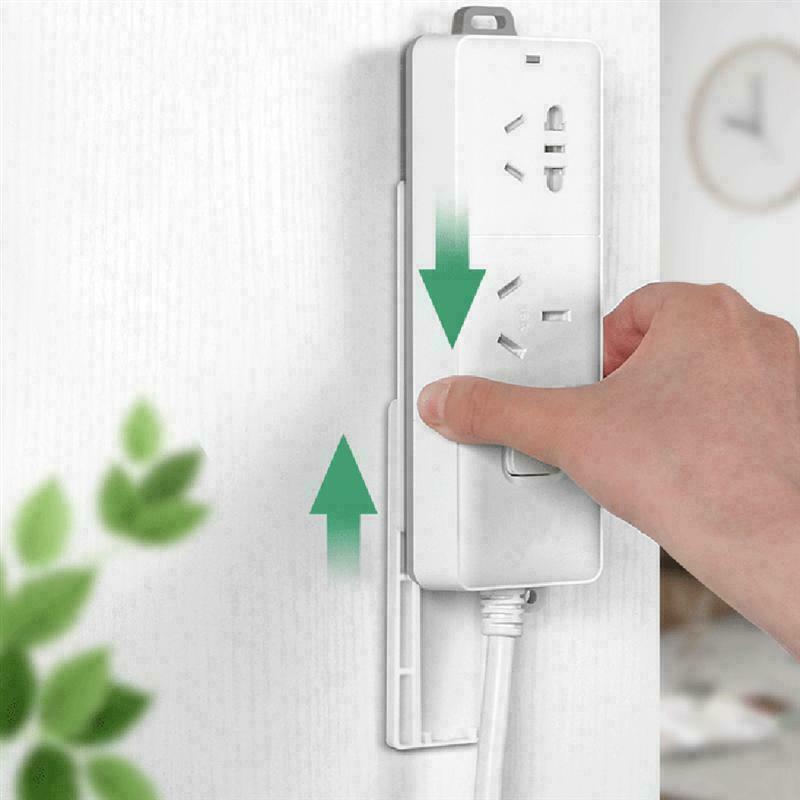1pcs Portable Wall Hanging Patch Panel Wall Storage Plug Extension Socket Holder