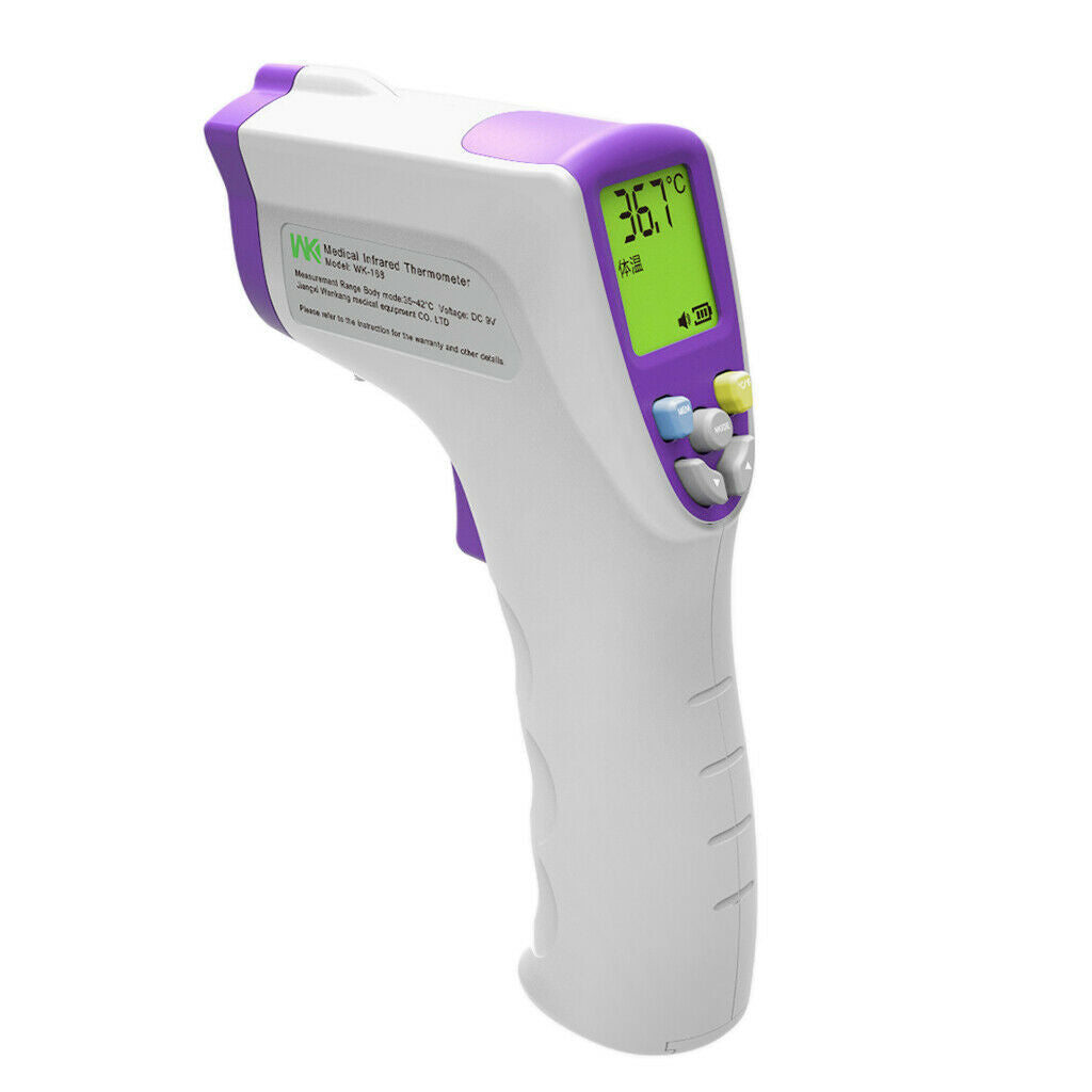 Baby Kids Forehead Thermometer LCD No Touch Body Fever Alarm Temp Measure