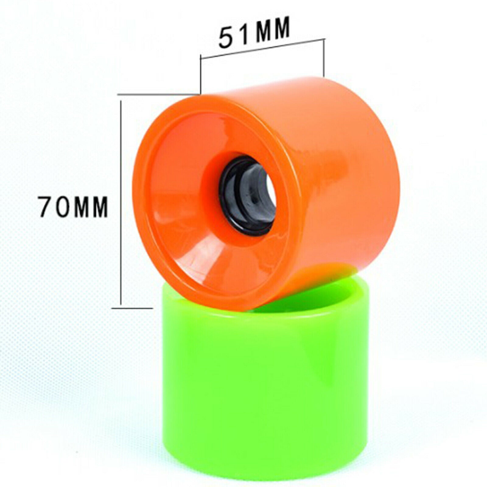 2X 4x 78A Hardness Skateboard Wheels 70X51mm Longboard Roller Parts Green
