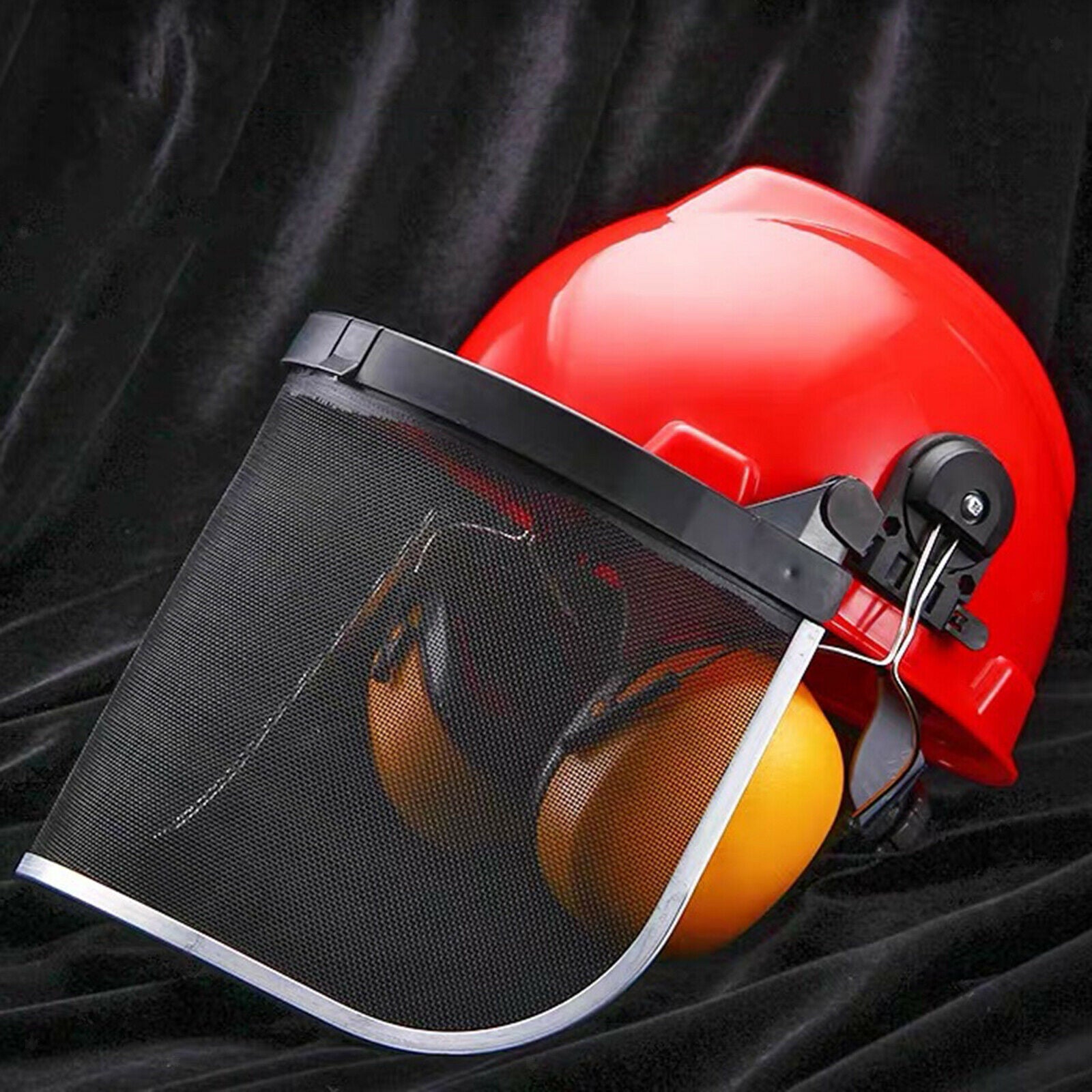 Replacement Face Shield Earmuffs for Forestry Safety Helmet Hat Heavy Duty