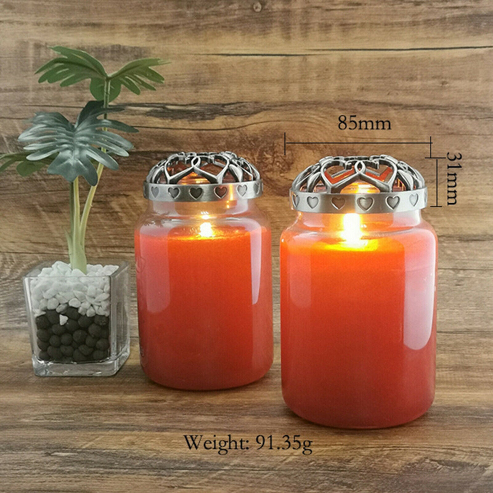 Jar Candles Topper Candle Cover Candle Lid Shades Sleeve Gears for Weddings