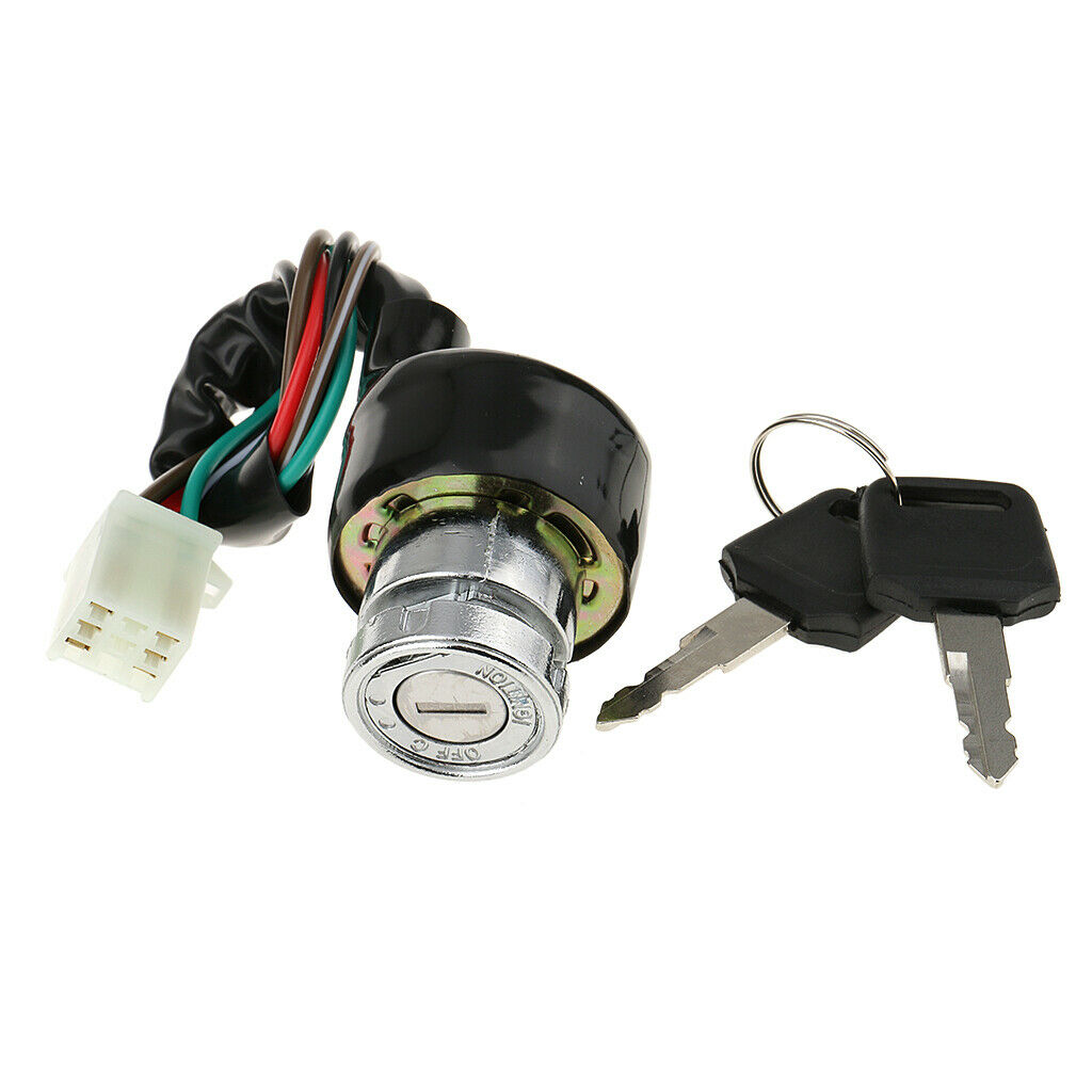 Ignition Switch 6 Wires 3 Positions with Keys, Repair Parts Accessories for