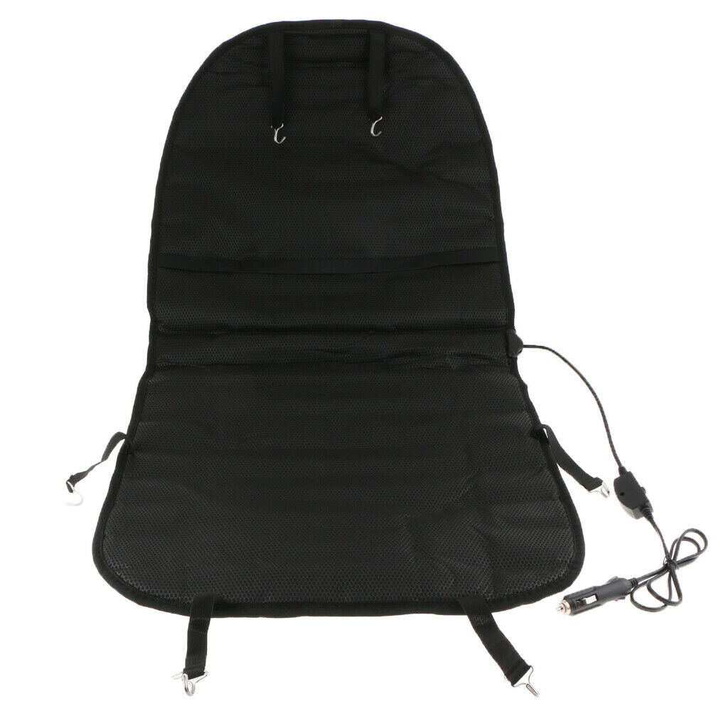 Vehicle Heating Cushion Heated Car Rear Seat Electric Warmer Cover Winter Fiber