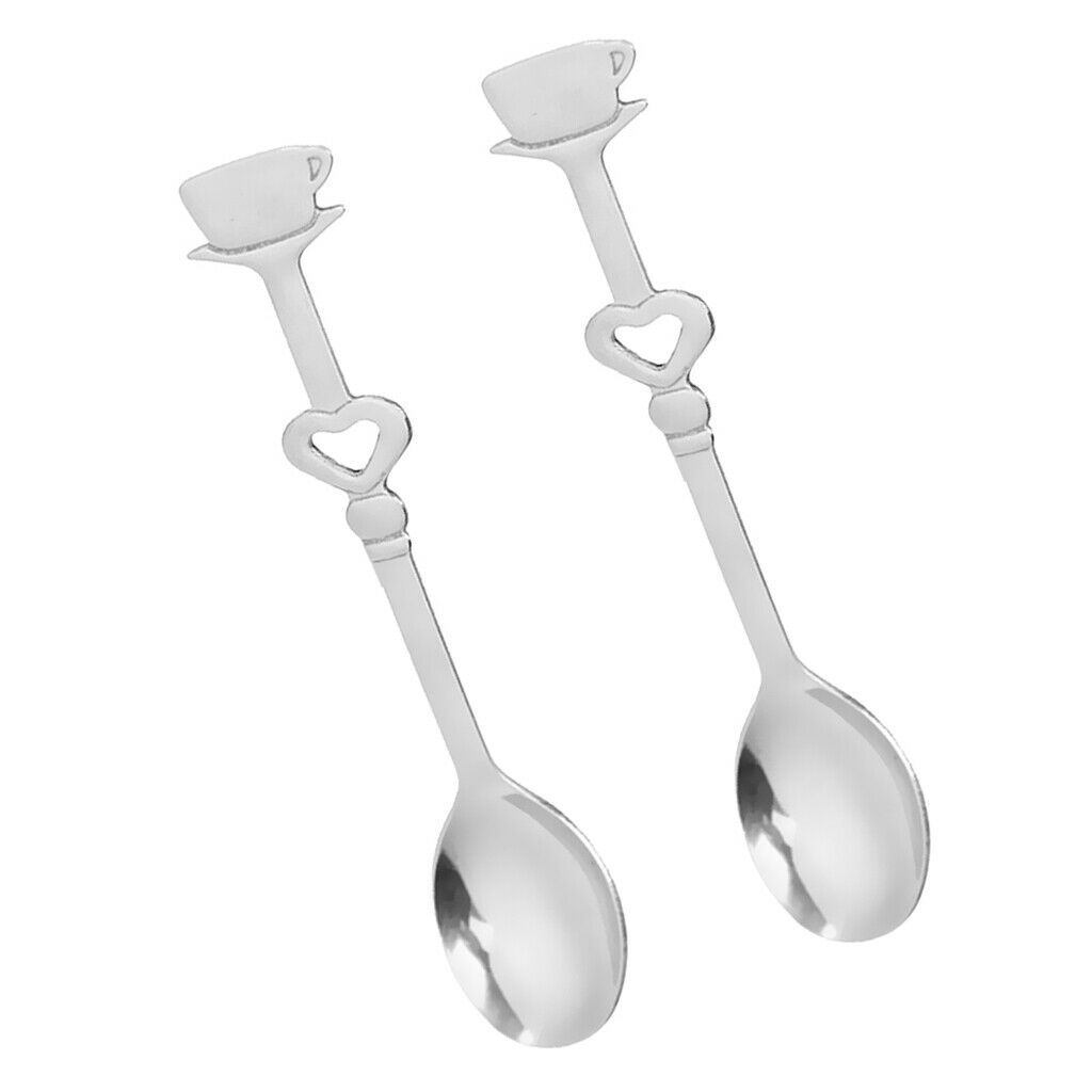 Stainless Steel Beverage Coffee Demitasse Spoon Stirrer - Silvery