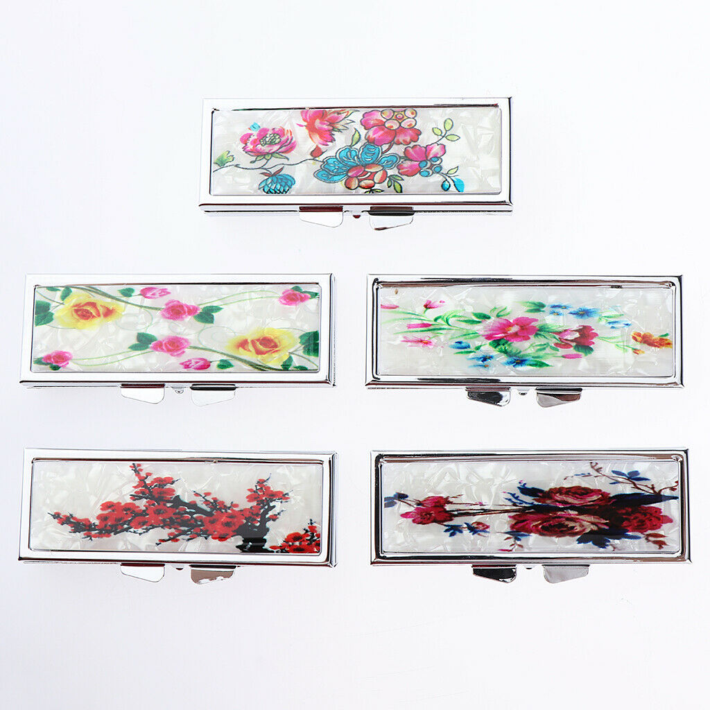 Weekly Pill Organizer,Travel 6 Slots Pill Box Case with Mirror and Large
