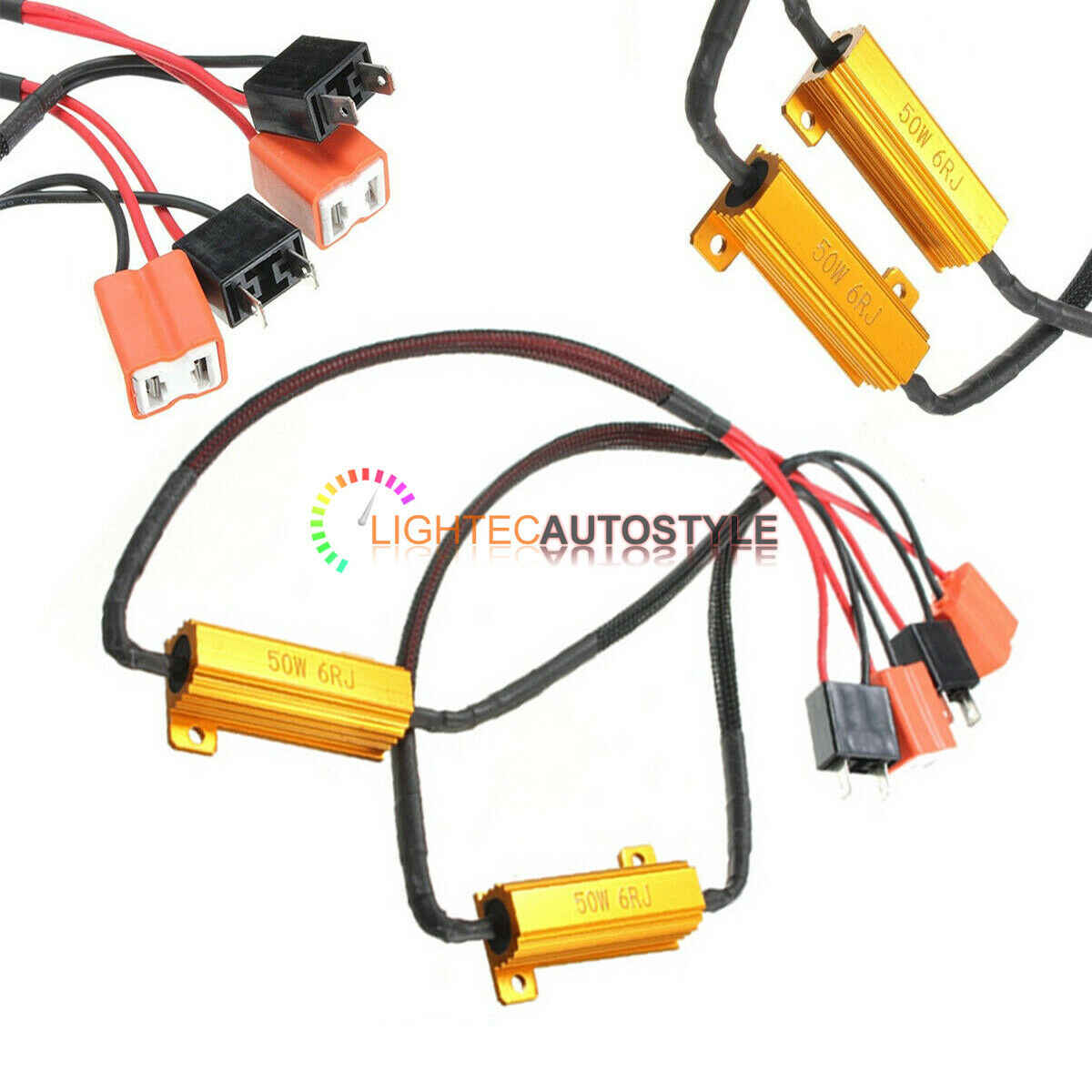 2X 50W H7 LED HID HEADLIGHT CANBUS ERROR FREE CANCELLER DECODER LOAD RESISTORS