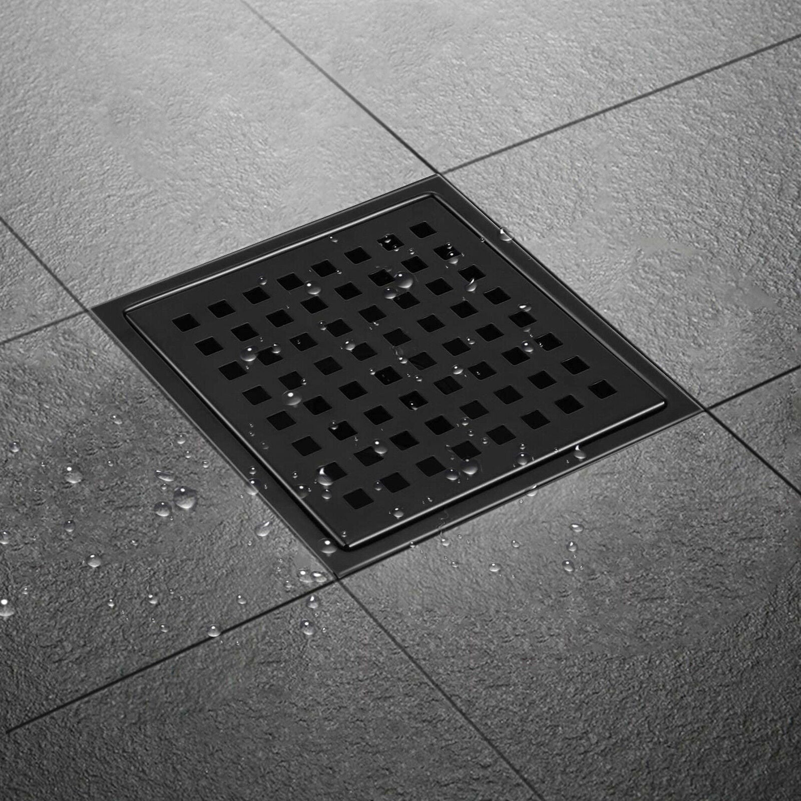 Square Shower Floor Drain Strainers Floor Waste Grates Grid Grate Black