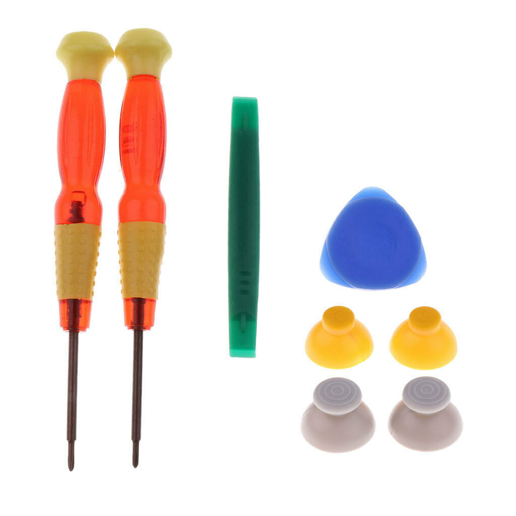 8Pcs Replacement Joystick Caps for Nintendo GameCube NGC Controller + Tools