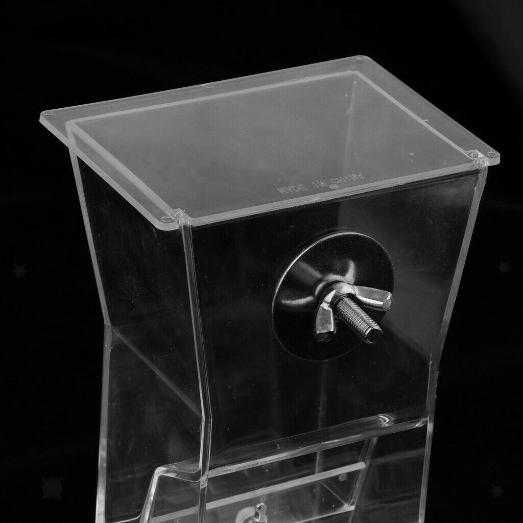 Acrylic Bird Feeder Automatic   & Food Feeder Cage Parrot Cockatiel