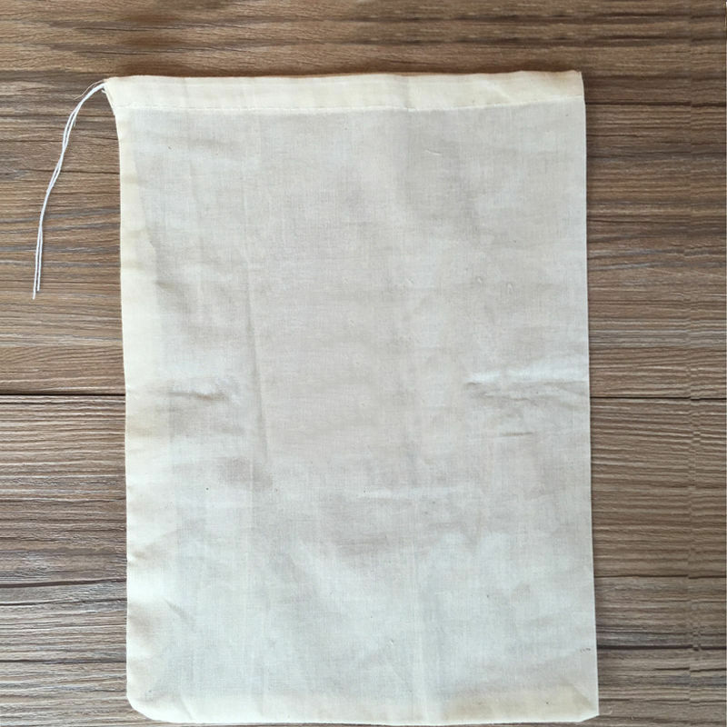 10pcs LARGE 10x12 inch Cotton Muslin Drawstring Reusable Bags