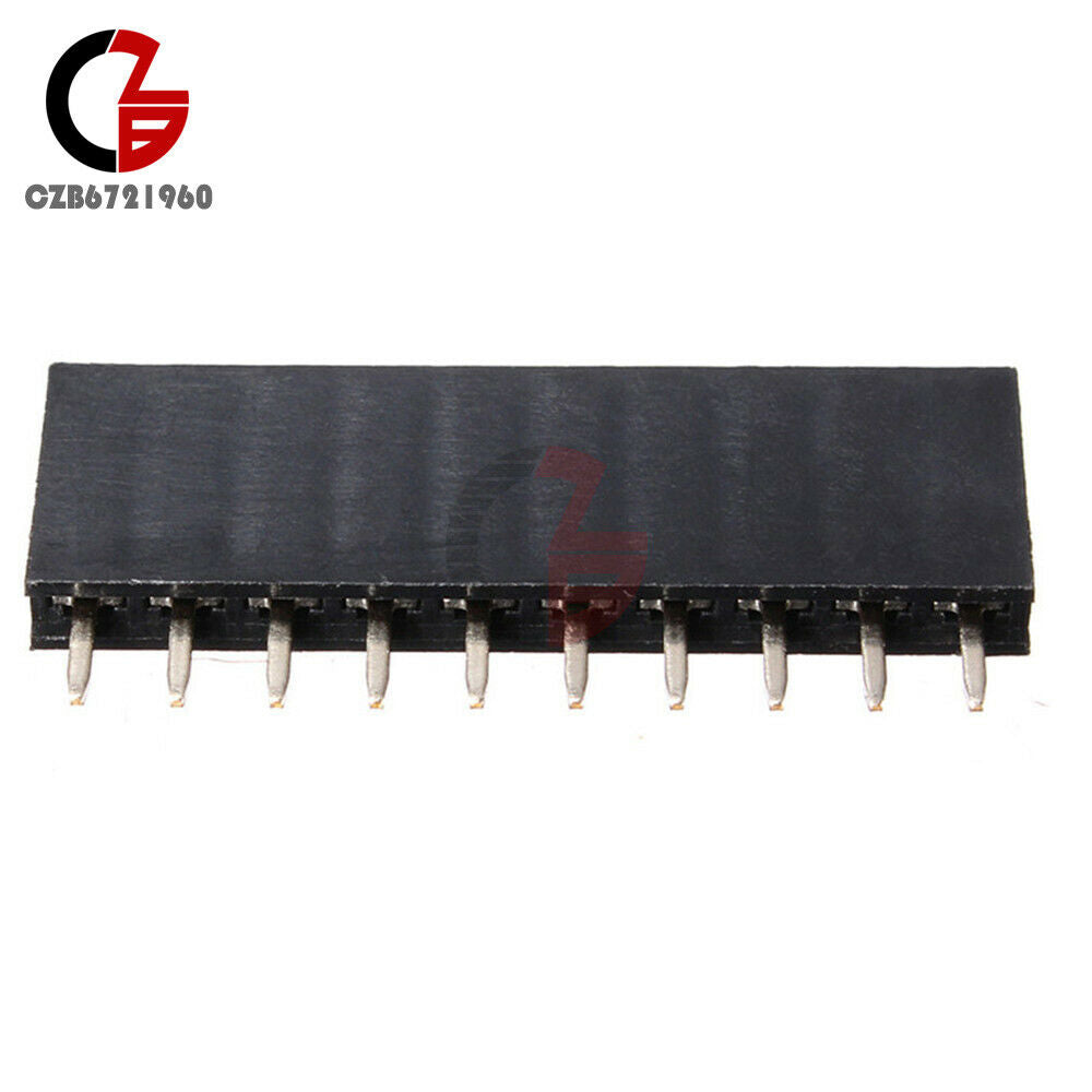 100PCS 1x10 Single Row Straight 10 Pins PCB Socket Female Header 2.54MM