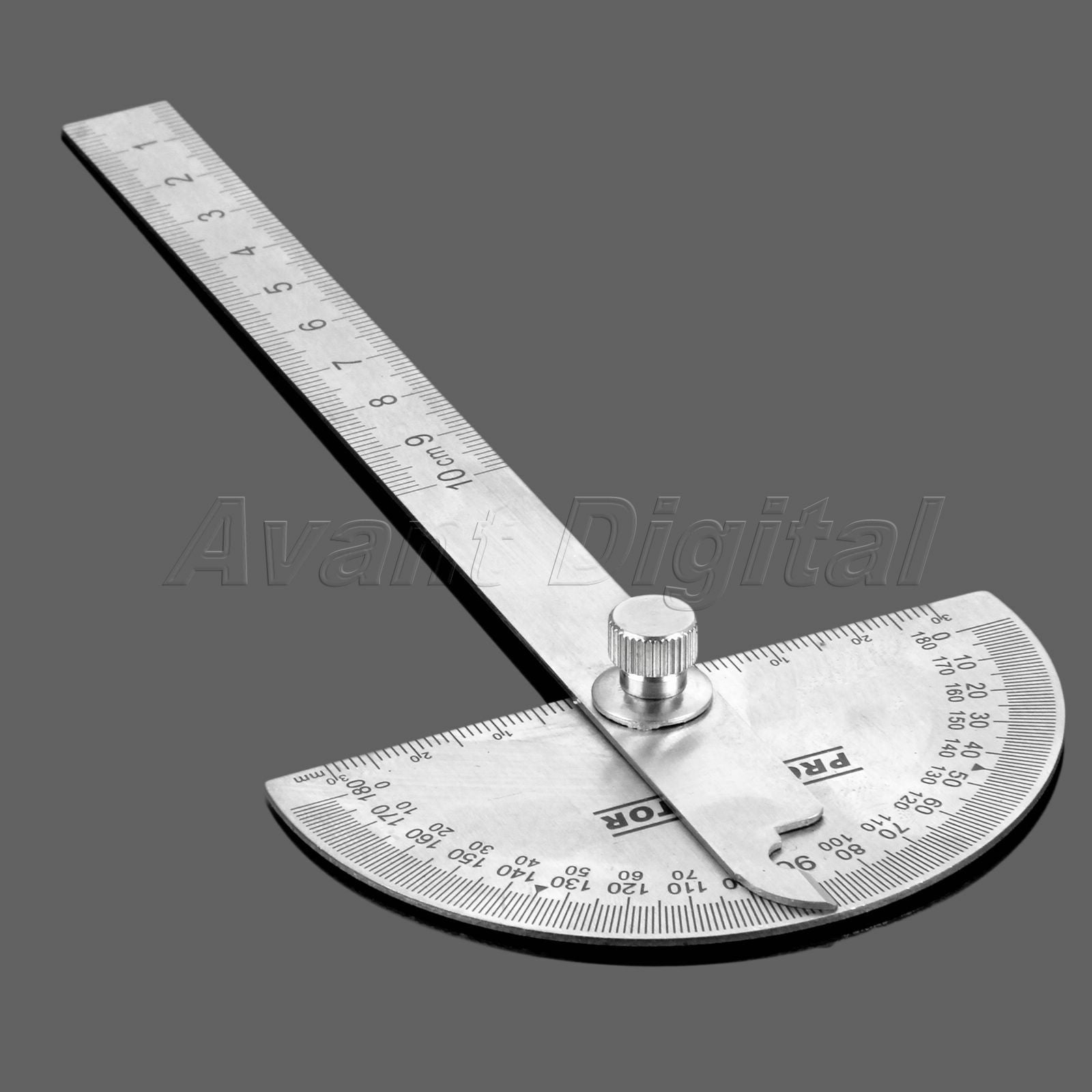 Protractor 0-180 Degree Stainless Angle Finder Arm Ruler Measuring Marking Tool