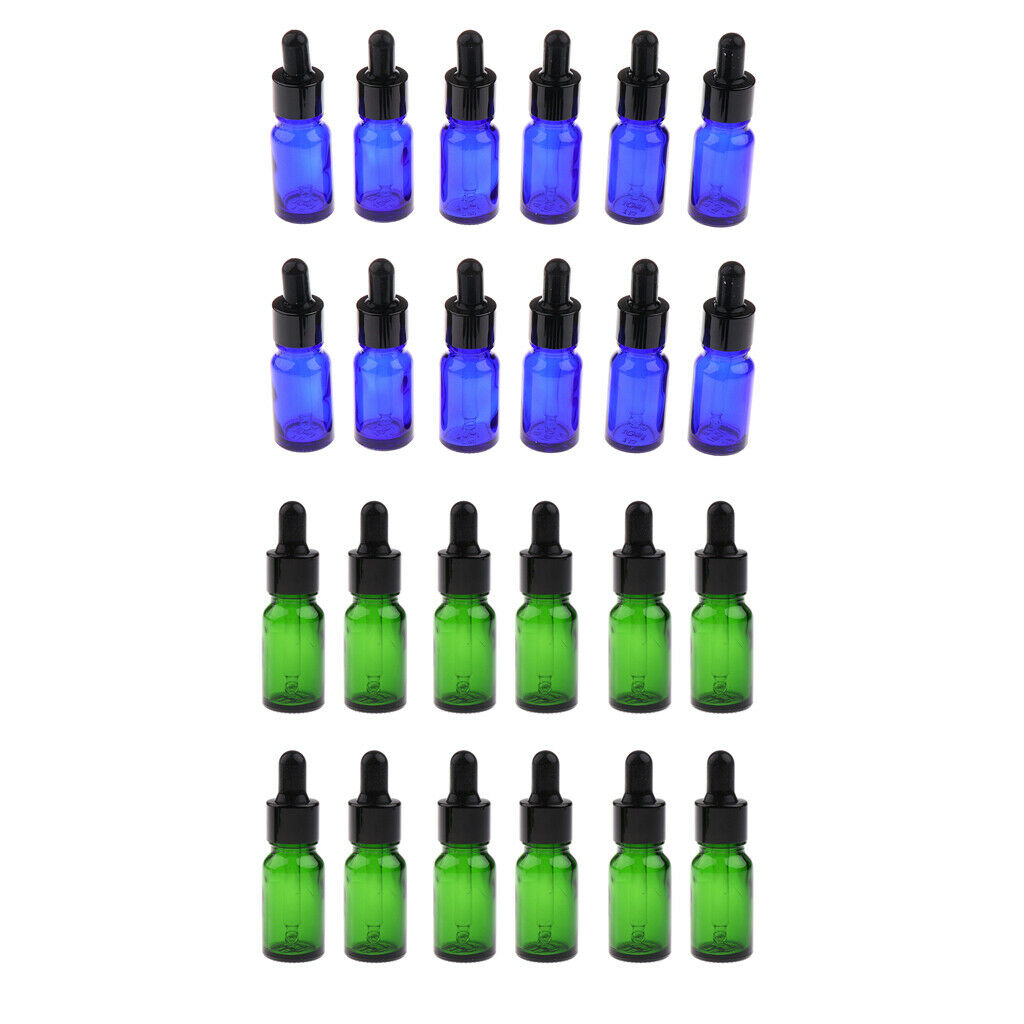 24pcs, Refillable Containers, Glass Bottles Case Holders with Eye Droppers,