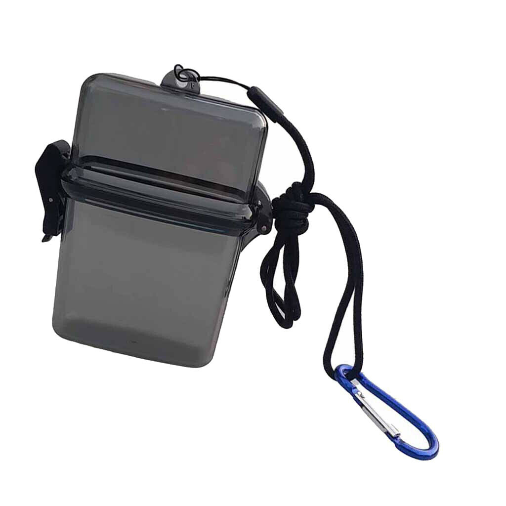 Lots 2 Gray+Blue Scuba Storage Box with Lanyard for Boating Kayaking Surfing