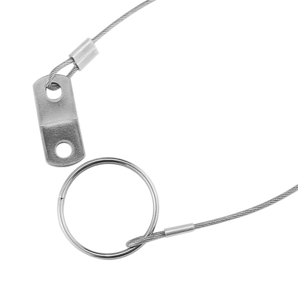 6 x 316 Stainless Steel Quick Release Pins w/ 150mm Lanyard - Bimini Top