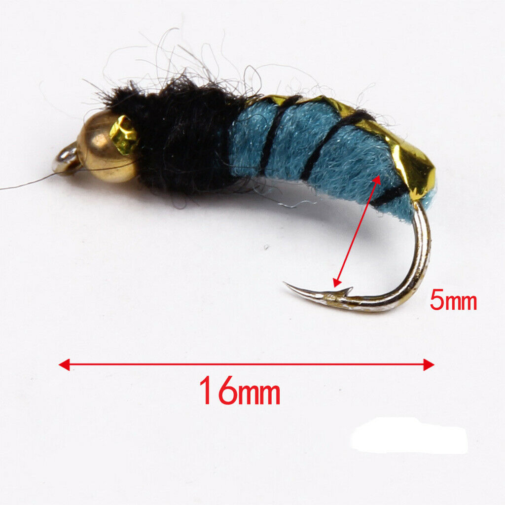 40 Pieces Fly Fishing Lures] Hooks with Artificial Wings Simulation with Box