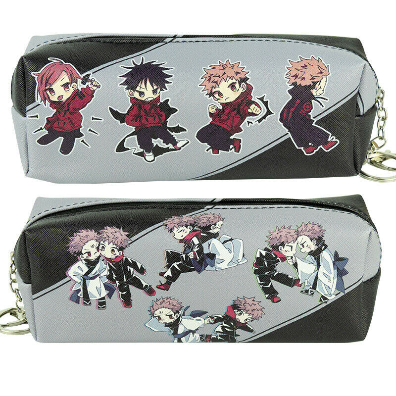Anime Jujutsu Kaisen PU Leather Pencil Pen Case Bag Birthday Gift A