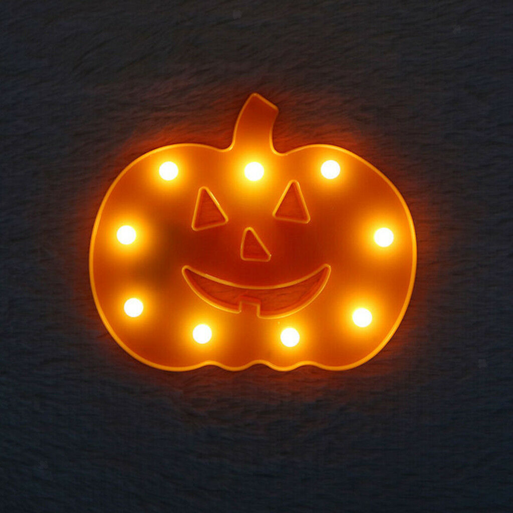 Halloween Pumpkin LED Warm White Light Lamp Festival Home Prop Decoration