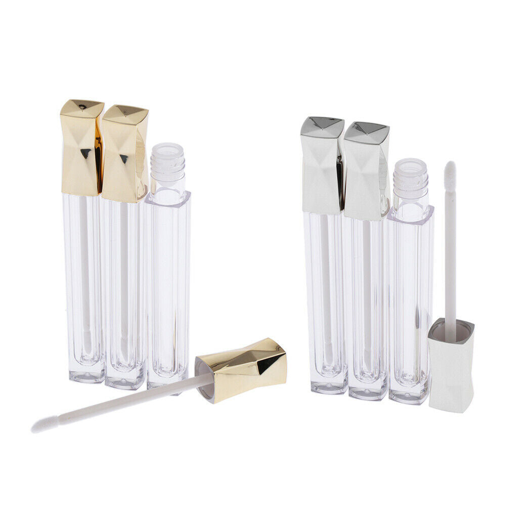 6Pcs Lip Gloss Tube Small Lipstick Tube DIY Sample Cosmetic Container Vials