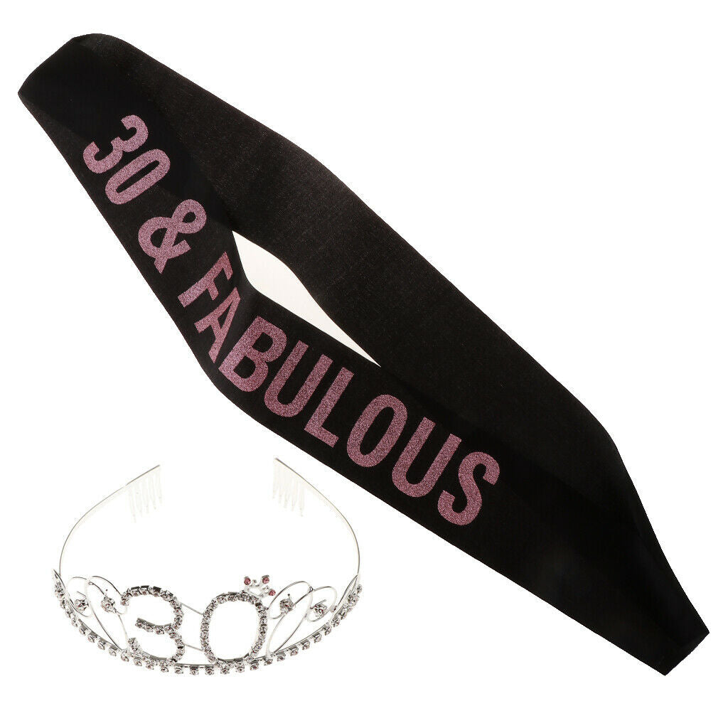 30th Anniversary Womens Tiara And Sash for 30th Celebrations