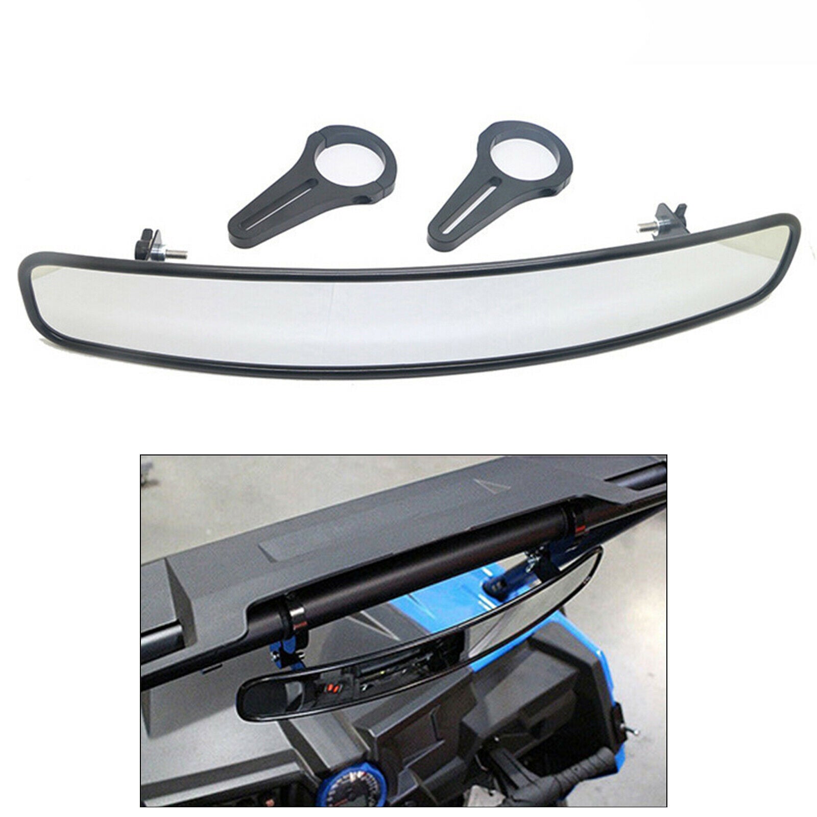 Rear View Mirror with 1.75" Clamps Compatible with Polaris ALL RZR PRO XP