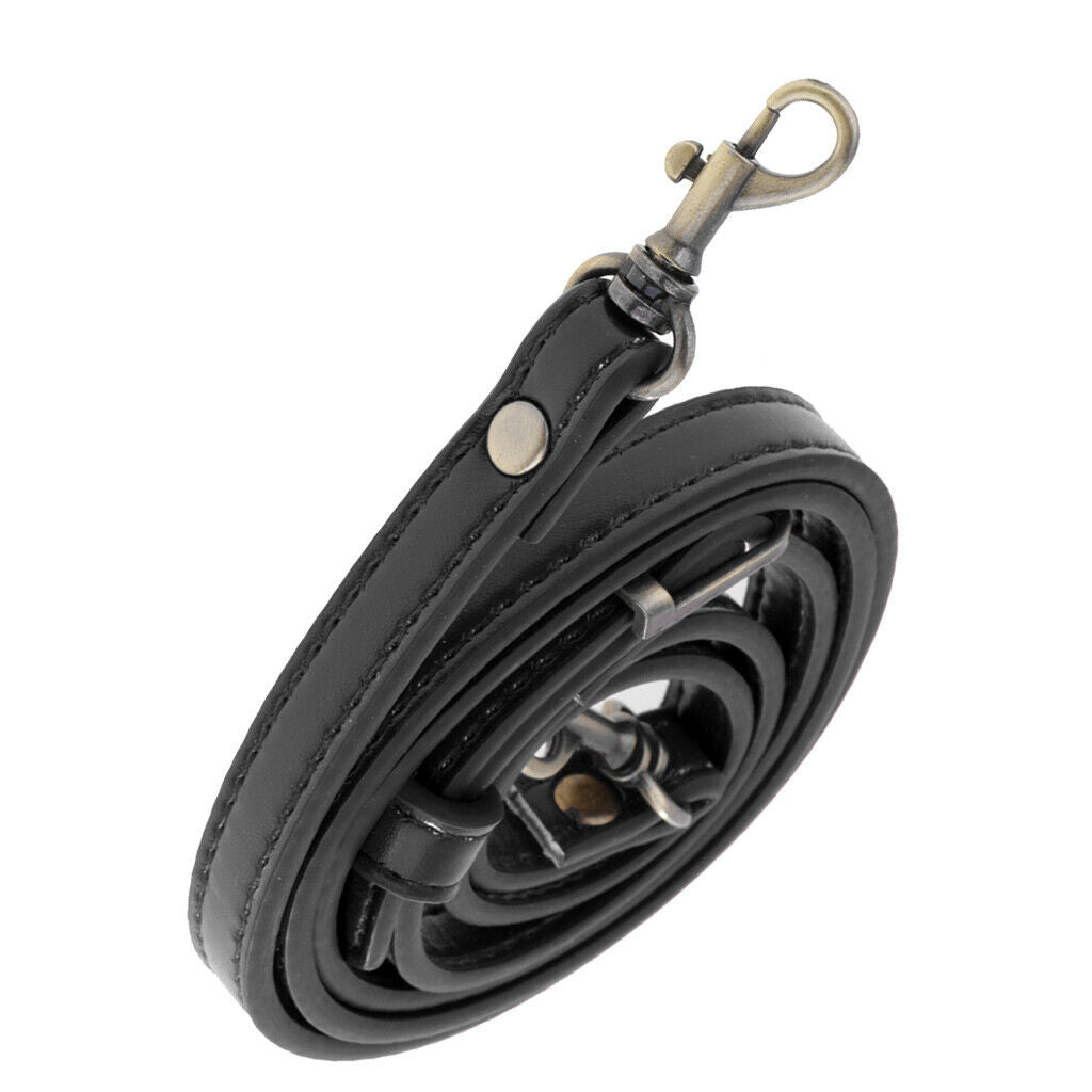 Adjustable Skinny 1cm Leather Handbag Shoulder Bag Straps Replacement Black