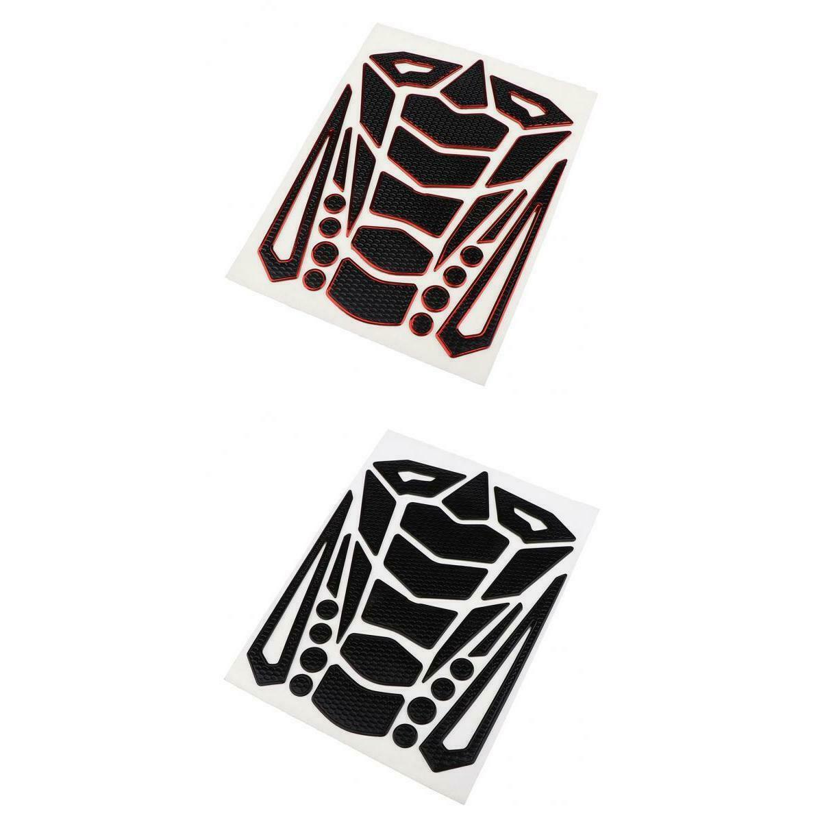 Anti-Slip Tank Pad Knee Protectors Gas Stickers for Motorcycle Red+Black