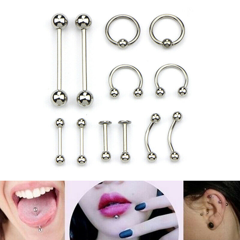 Pofessional Piercing Kit 14G 16G Belly Navel Ring Body Nose Lip Piercing .l8