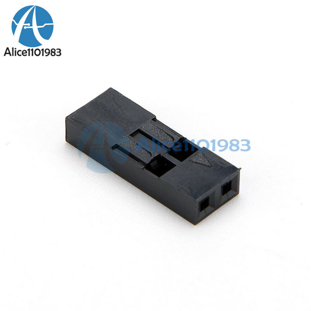 200Pcs 2.54mm 2P Pitch Dupont Jumper Wire Cable Housing Female Pin Connector