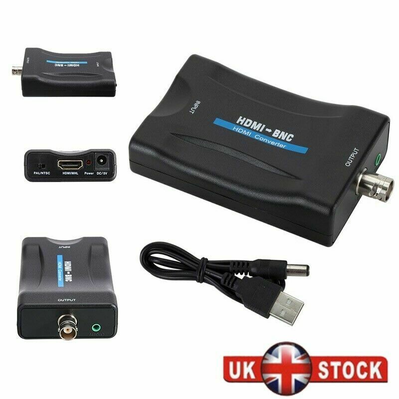 1080P HDMI to BNC Converter Video Display Adapter Surveillance Monitor DVR VCR