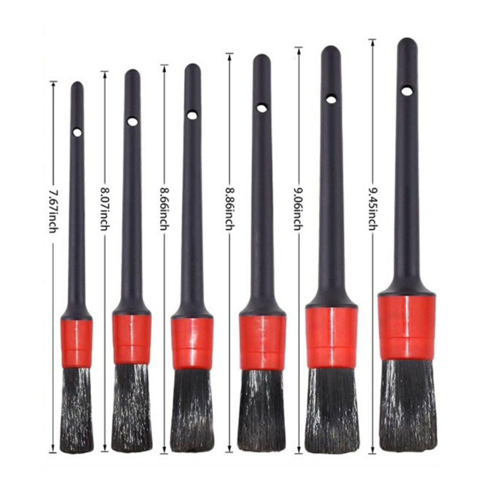 6Pcs Car Detailing Brush Kit Automotive Wheel Clean Brush Set Cleaning