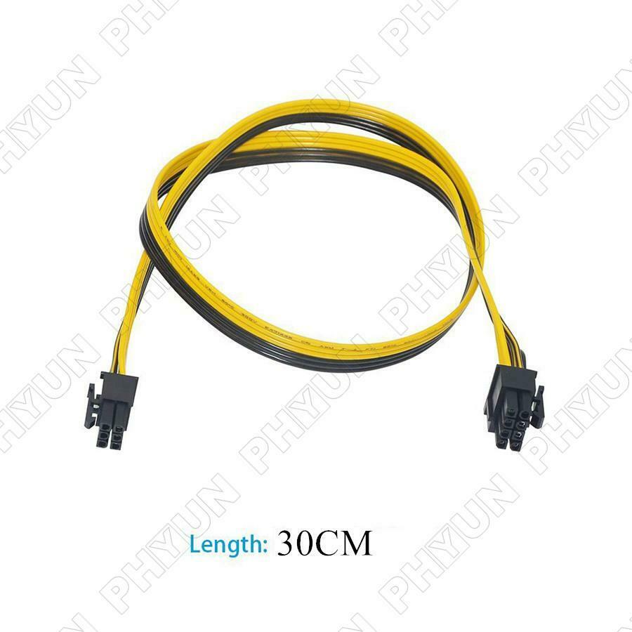 10Pcs 30cm 6Pin to 8Pin (6+2 Pin) PCI-E Cable 18AWG Mining Efficient & Practical