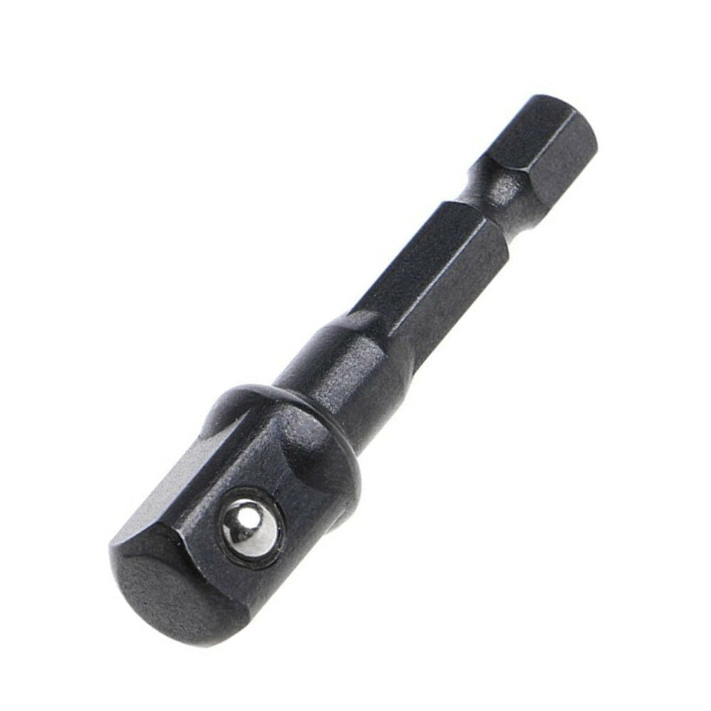 3 Pcs Socket Adapter Set Hex Shank to 1/4 3/8 1/2 Inch Impact Driver Drill Bits