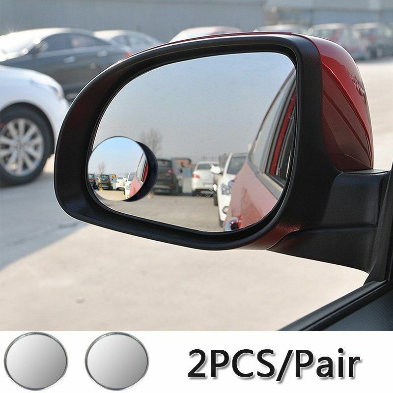 1Pair Auto Car Rear View Mirror 360Â° Wide Angle Convex Blind Spot Adjustable 2pc