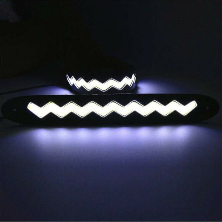1Pair Flexible COB LED Car DRL Daytime Running Light Fog Driving Lamp White