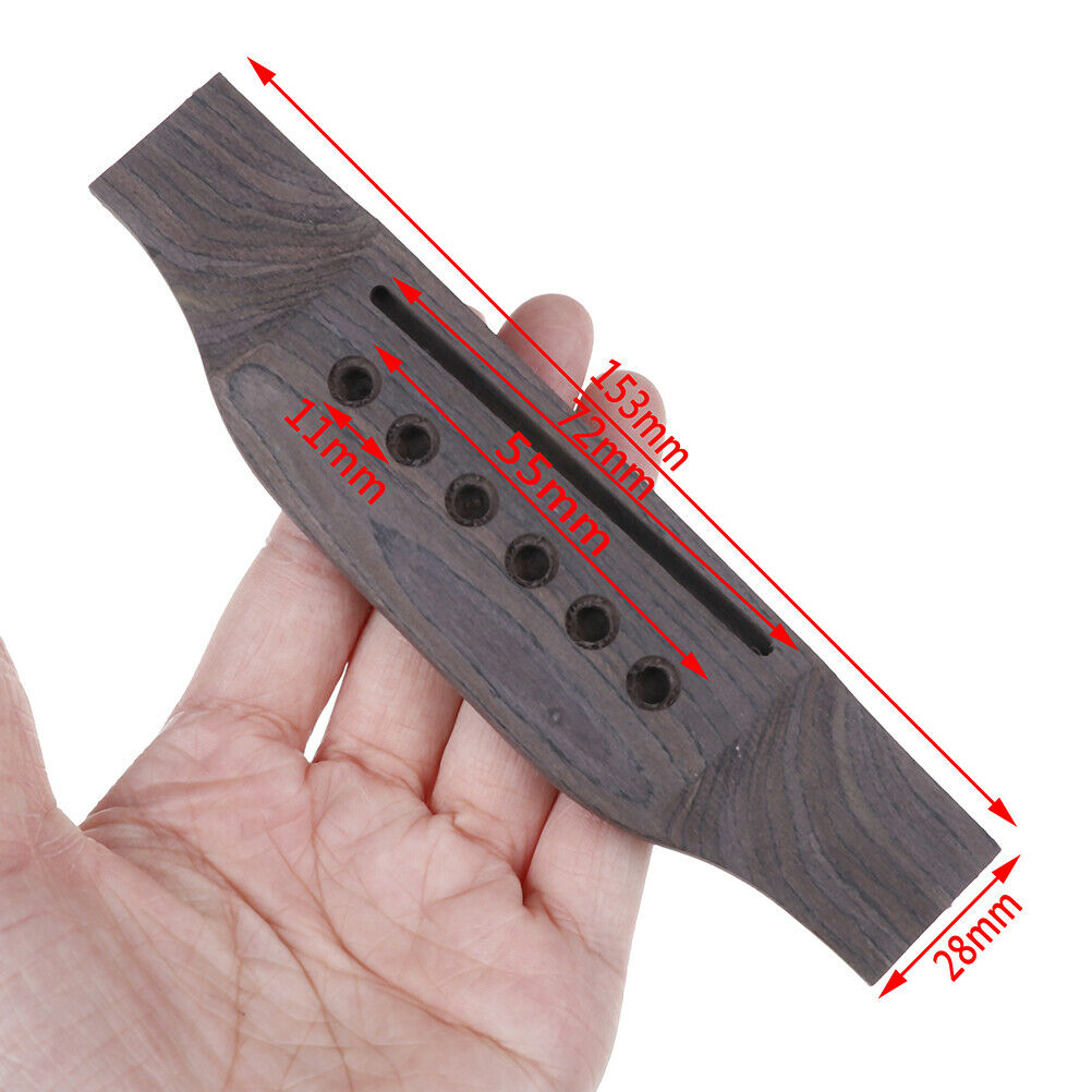 Wooden acoustic guitar bridge for 6 string acoustic guitar replacement pa.l8
