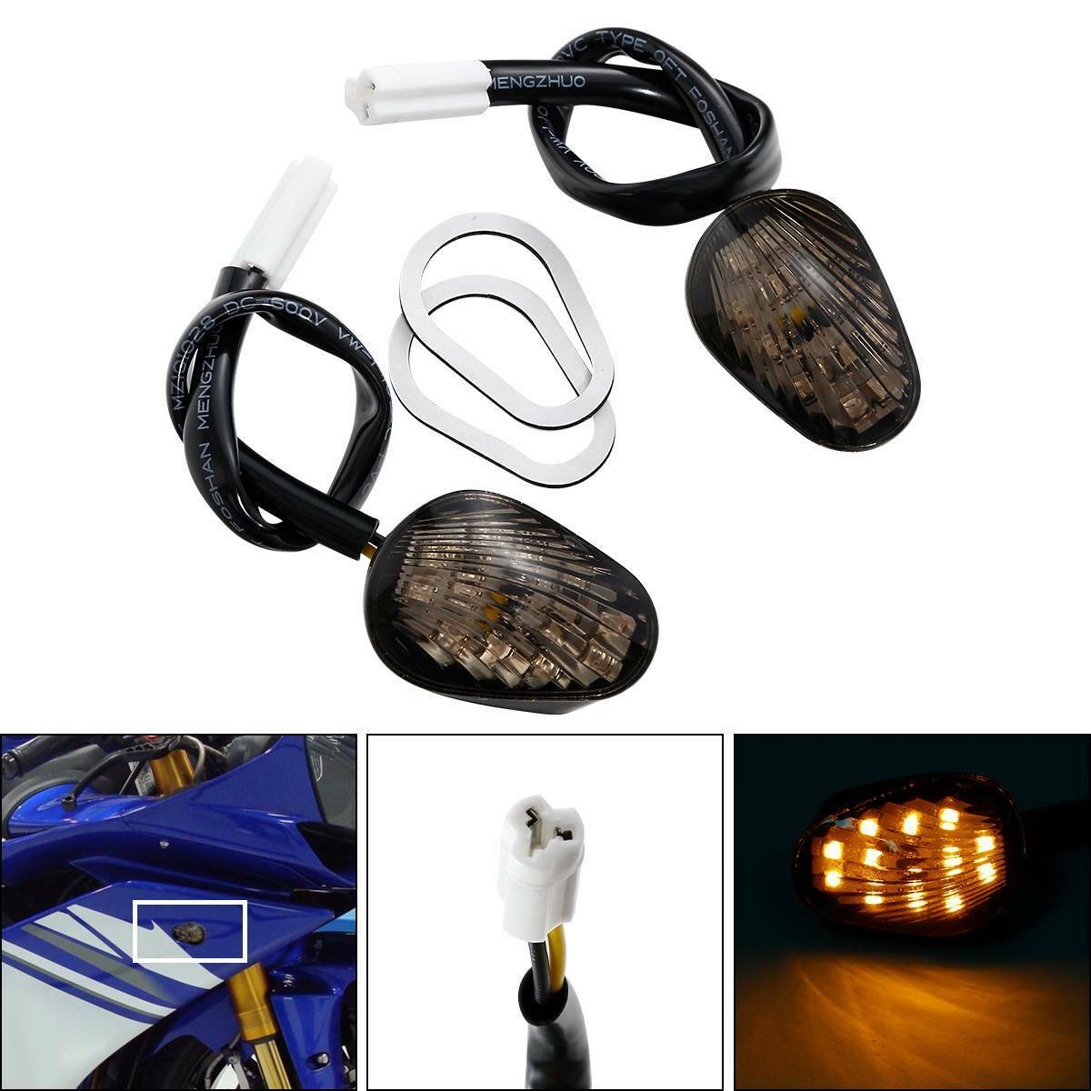 Motorcycle LED Turn Signals Light Fit For Yamaha YZF R1 YZFR1 2002-2014 2013