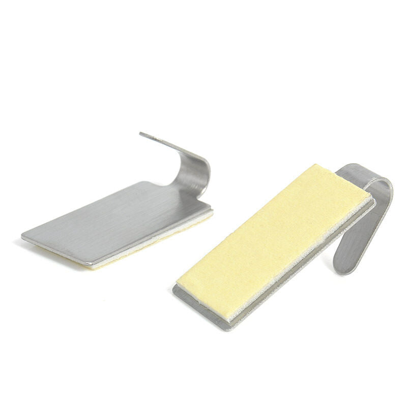 6 pcs Wall Door Stainless Steel Stick Holder Adhesive Kitchen Hook Hanger CHI