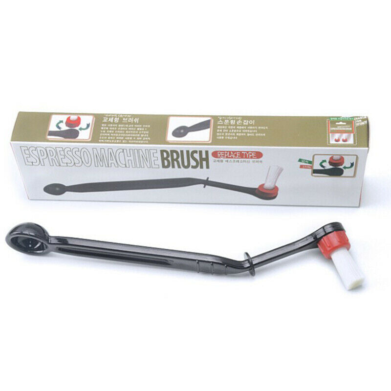 1pc Coffee Machine Brush Cleaner with Spoon 2 in 1 Espresso Machine Bru.l8