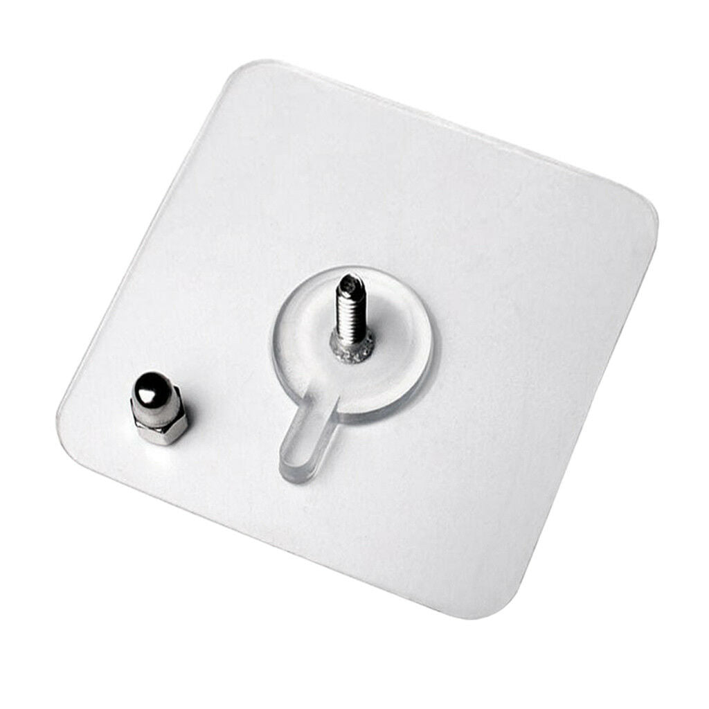 Adhesive Wall Mounted Hook Nails Screws towel bath robe keys Holder 4mm
